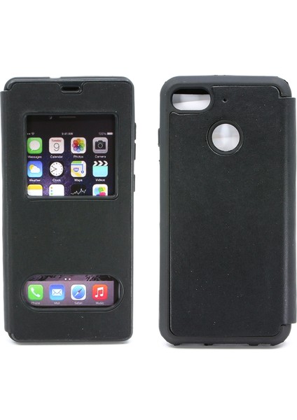 General Mobile Gm8 Go Uyumlu Pencereli Kapaklı Kılıf