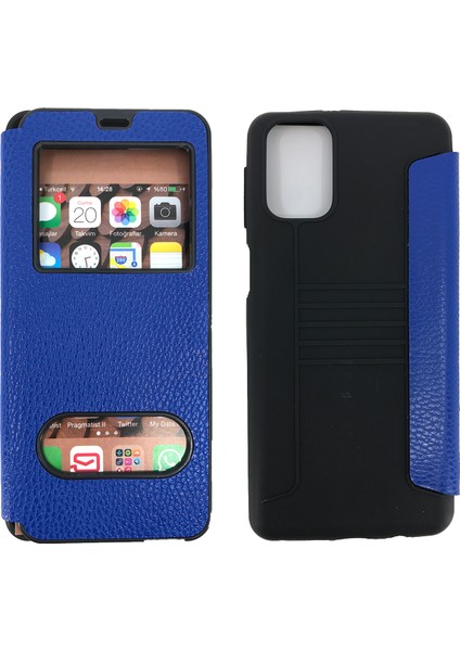 Oppo Reno 4 Uyumlu Pencereli Kapaklı Kılıf