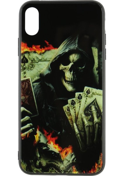 Apple iPhone Xs Max Uyumlu Desenli Fosfor Seri Arka Koruma Kılıf