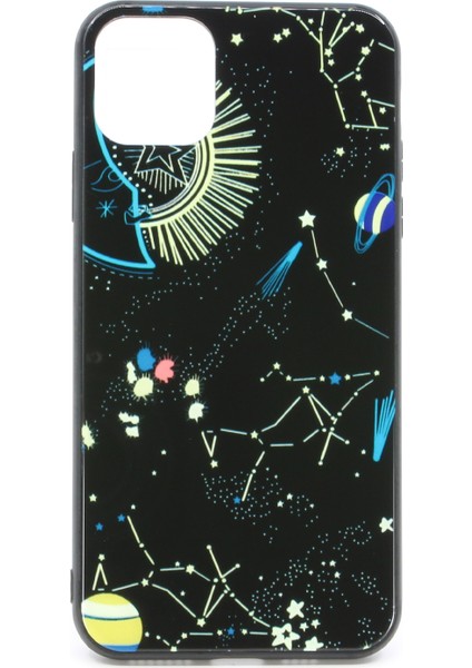 Apple iPhone 11 Pro Max Uyumlu Desenli Fosfor Seri Arka Koruma Kılıf