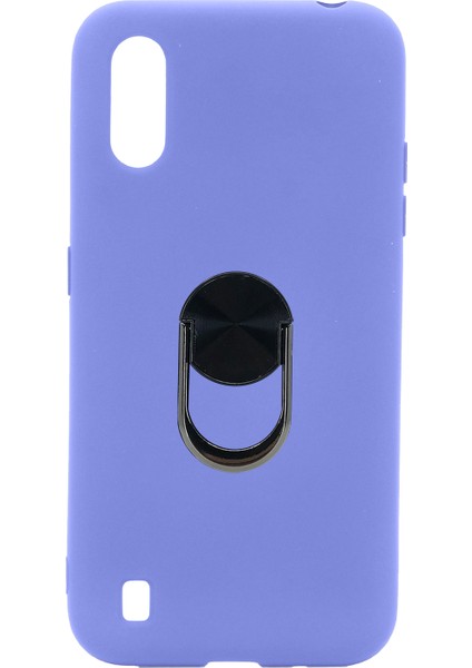 Samsung Galaxy A01 Uyumlu Leather Ring Nano Arka Koruma Kılıf