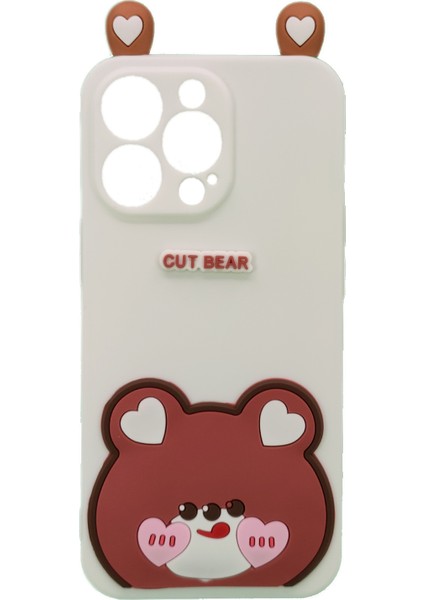 Apple iPhone 13 Pro Max Uyumlu Cartoon Case Seri Arka Koruma Kılıf