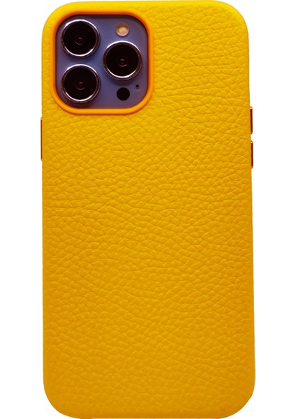 Apple iPhone 13 Pro Max Uyumlu Suni Deri Arka Koruma Kılıf
