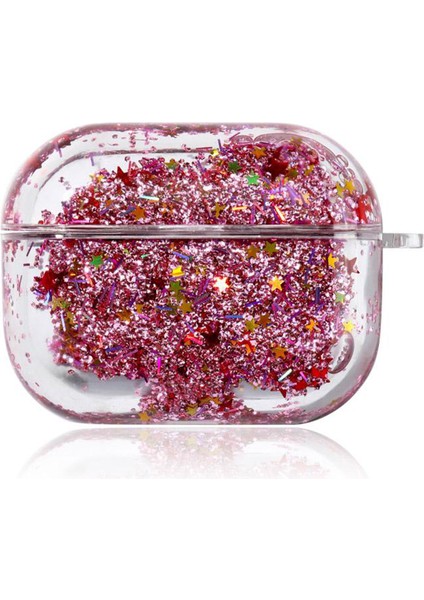 Apple Airpods Pro Uyumlu Simli Arka Koruma Kılıf