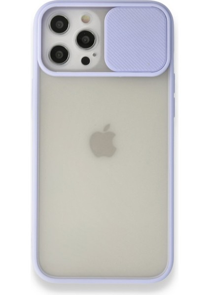 Apple iPhone 12 Pro Max Uyumlu Buzlu Kızaklı Kamera Korumalı Arka Koruma Kılıf