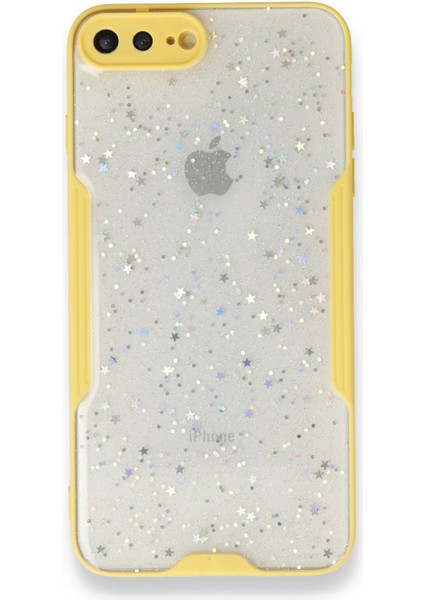 Apple iPhone 7 Plus Uyumlu Platin Simli Arka Koruma Kılıf