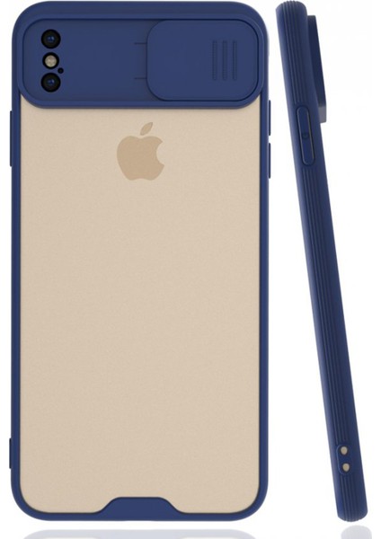 Apple iPhone Xs Max Uyumlu Platin Kamera Kızaklı Arka Koruma Kılıf