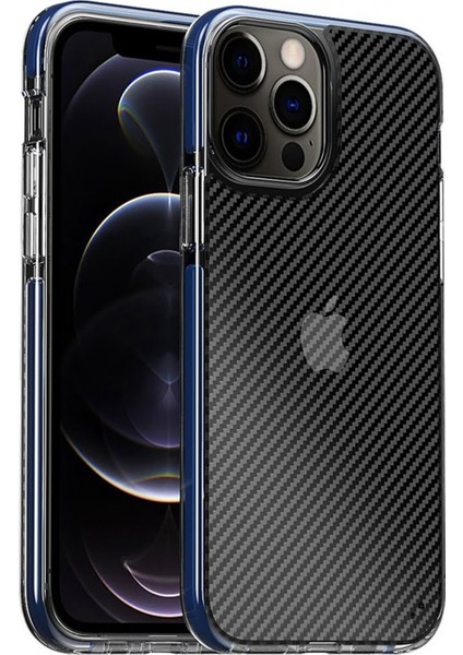 Apple iPhone 11 Pro Max Uyumlu Kenar Renkli Karbon Arka Koruma Kılıf modelleri