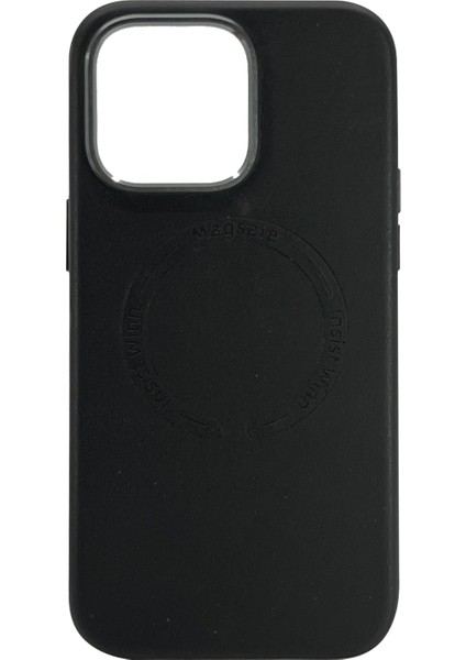 Apple iPhone 15 Pro Uyumlu NT-N012 Deri Magsafe Arka Koruma Kılıf