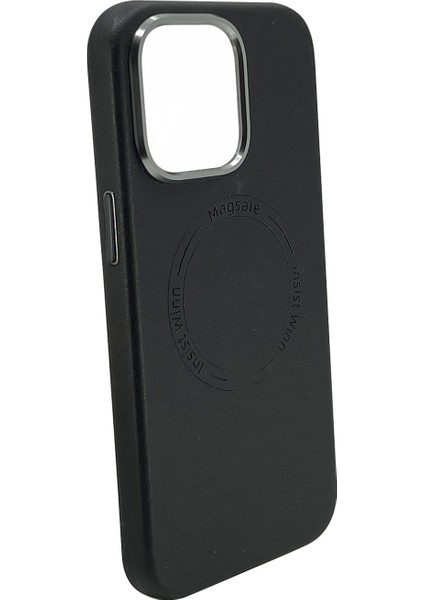 Apple iPhone 15 Pro Uyumlu NT-N012 Deri Magsafe Arka Koruma Kılıf