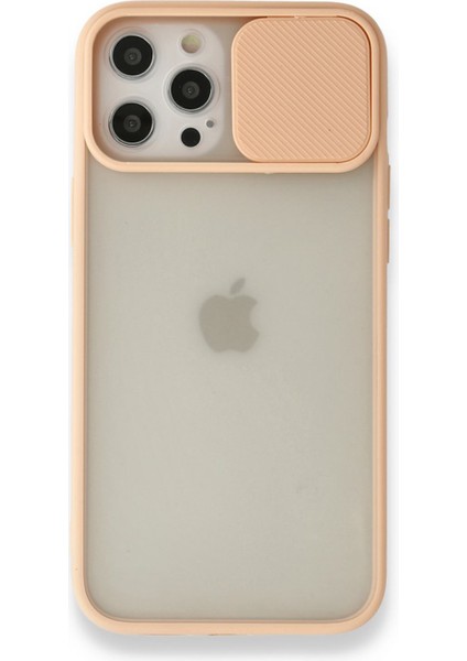 Apple iPhone 12 Pro Max Uyumlu Buzlu Kızaklı Kamera Korumalı Arka Koruma Kılıf