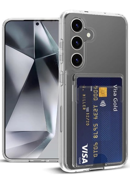 Samsung Galaxy A35 Uyumlu Kartlık Tipi Şeffaf Arka Koruma Kılıf