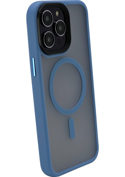 Apple iPhone 15 Pro Max Uyumlu Mat Renkli Magsafe Arka Koruma Kılıf