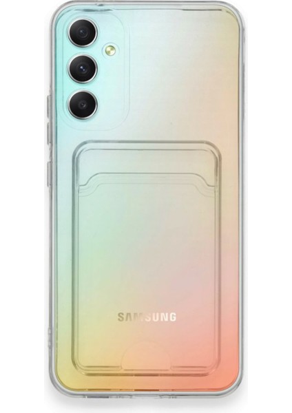 Samsung Galaxy A25 Uyumlu Kartlık Tipi Şeffaf Arka Koruma Kılıf
