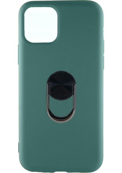Apple iPhone 11 Pro Max Uyumlu Leather Ring Nano Arka Koruma Kılıf