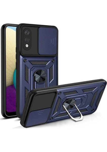 Samsung Galaxy A02 Uyumlu Kızaklı Panzer Seri Arka Koruma Kılıf