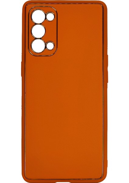 Oppo Reno 5 Pro Uyumlu Coco Leather Seri Arka Koruma Kılıf