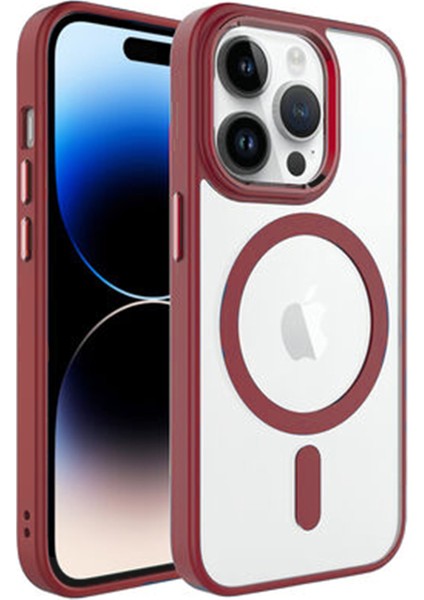 Apple iPhone 14 Pro Max Uyumlu Soft Akrilik Magsafe Seri Arka Koruma Kılıf