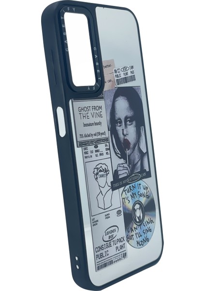 Samsung Galaxy A14 5g Uyumlu Sticker Aynalı Seri Arka Koruma Kılıf