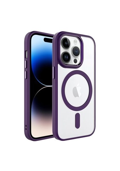Apple iPhone 13 Pro Uyumlu Soft Akrilik Magsafe Seri Arka Koruma Kılıf