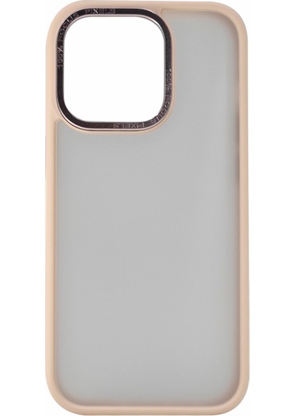 Apple iPhone 14 Pro Uyumlu Kamera Metal Çerçeve Seri Arka Koruma Kılıf