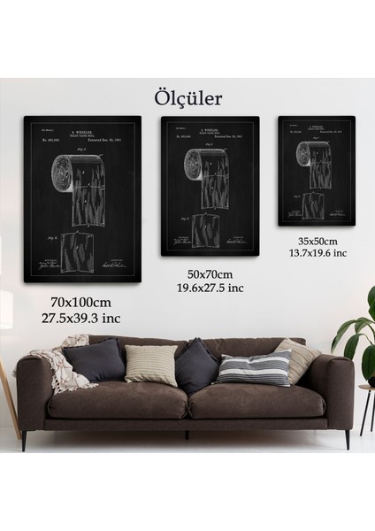 Tuvalet Kağıdı Rulosu Patent Kanvas TABLO-5242