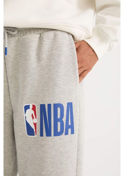 DeFactoFit Jogger Eşofman Altı NBA Beli Paçası Lastikli Bağcıklı Cepli Uzun Boy W5814AZ24AU