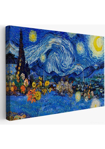 Vincent Van Gogh - Yıldızlı Geceler Tablo - Starry NIGHT-7172