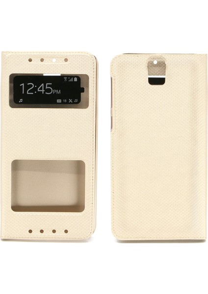 Htc E9 Uyumlu Pencereli Kapaklı Kılıf