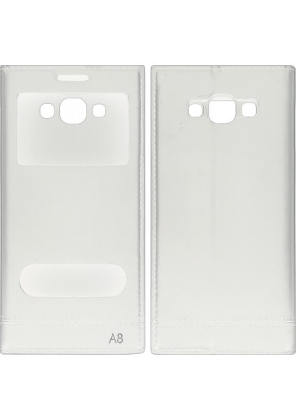 Samsung Galaxy A8 Uyumlu Pencereli Kapaklı Kılıf