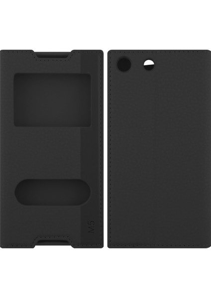 Sony Xperia M5 Uyumlu Pencereli Kapaklı Kılıf