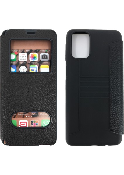 Oppo Reno 4 Uyumlu Pencereli Kapaklı Kılıf