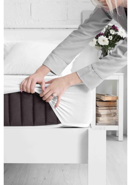 Wellsoft Sıvı Su Geçirmez Fitted Full Kenar Tek Çift Kişilik Yatak Koruyucu Sessiz Alez 180 x 200 cm