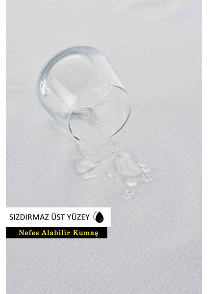 Wellsoft Sıvı Su Geçirmez Fitted Full Kenar Tek Çift Kişilik Yatak Koruyucu Sessiz Alez 180 x 200 cm