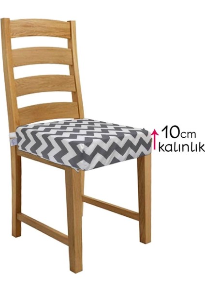 Sandalye Yükseltici SIRTLIKLI Minder 10 cm Mama Sandalyesi Yükseltici Arkalıklı Minder