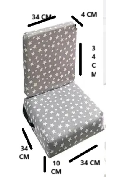 Sandalye Yükseltici Sırtlıklı Minder 10 cm Mama Sandalyesi Yükseltici Arkalıklı Minder modelleri