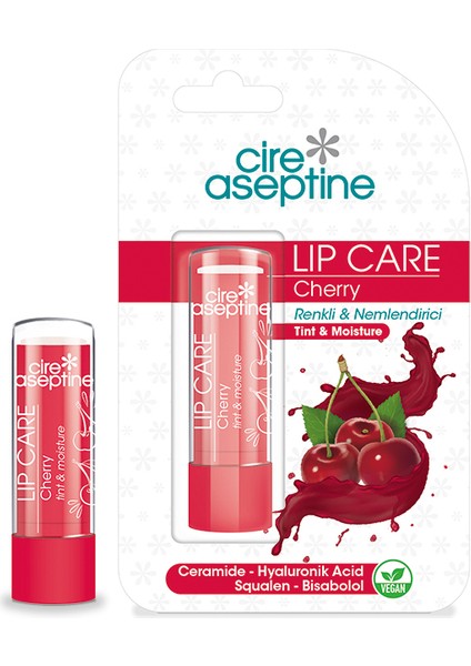 Cire Aseptine Lip Care Cherry Renkli Dudak Bakım Kremi 4,5 gr