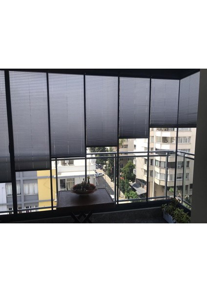 Katlanabilir Cam Balkon Perdesi Antrasit (Vidalı Veya Kancalı Montaj) fiyatları