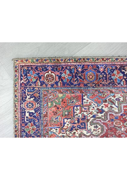 Vintage Desenli Dokuma Taban Dekoratif Bordo Oturma Odası Yatak Odası Mutfak Halı Kırmızı Madalyonlu modelleri