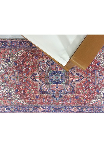Vintage Desenli Dokuma Taban Dekoratif Bordo Oturma Odası Yatak Odası Mutfak Halı Kırmızı Madalyonlu fırsatları