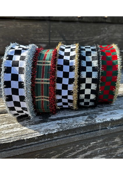 KURDELE Yılbaşı Dama Desen Kurdele Seti, Simli, Sim Saçaklı, Yeni Yıl, Hoşgeldin 2025 fiyatları