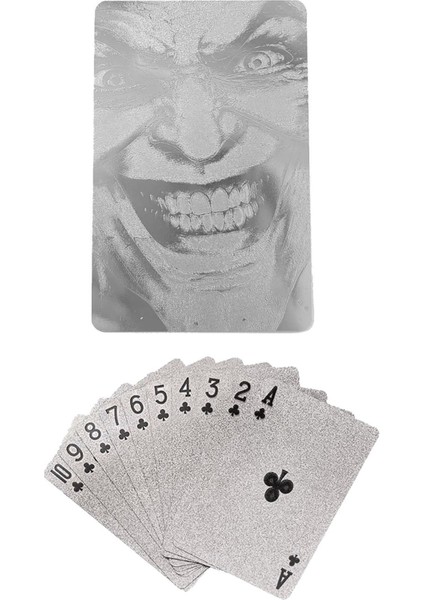 Silver Joker Iskambil Kağıdı Plastik Su Geçirmez Oyun Kağıdı CIN884SLV
