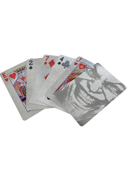 Silver Joker Iskambil Kağıdı Plastik Su Geçirmez Oyun Kağıdı CIN884SLV