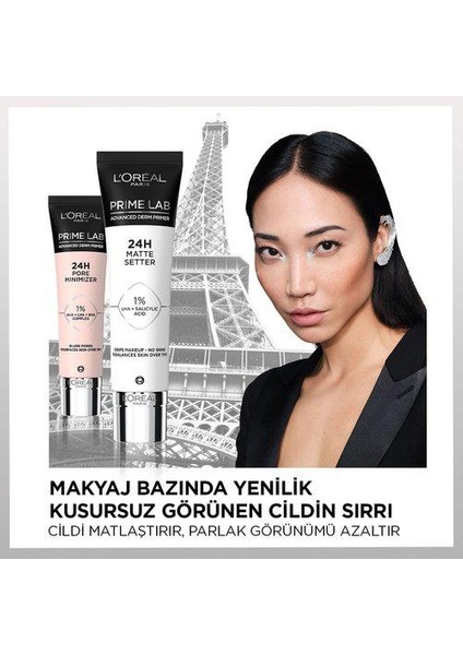 L'Oréal Paris 3 Adet Prime Lab 24H Matlaştırıcı Makyaj Bazı ve Rosıe Pamuk