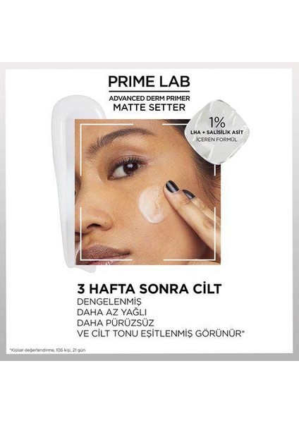 L'Oréal Paris 3 Adet Prime Lab 24H Matlaştırıcı Makyaj Bazı ve Rosıe Pamuk