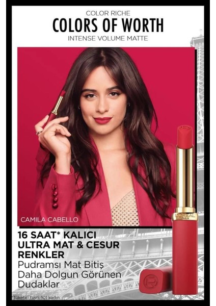 3 Adet Color Riche Colors Of Worth Matte Ruj - 100 Pink Worth It ve Rosıe