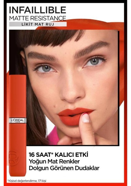 3 Adet Matte Resistance Likit Mat Ruj - 230 Shopping Spree ve Rosıe