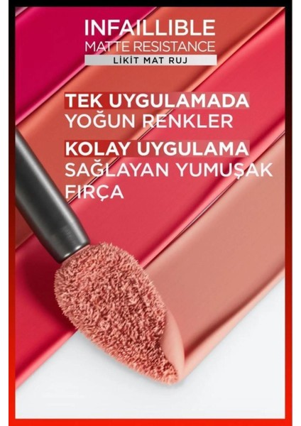 3 Adet Infaillible Matte Likit Mat Ruj - 115 Snooze Your Alarm ve Rosıe