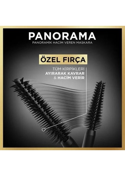 3 Adet Loreal Paris Panorama Kahverengi Maskara ve Rosıe Pamuk