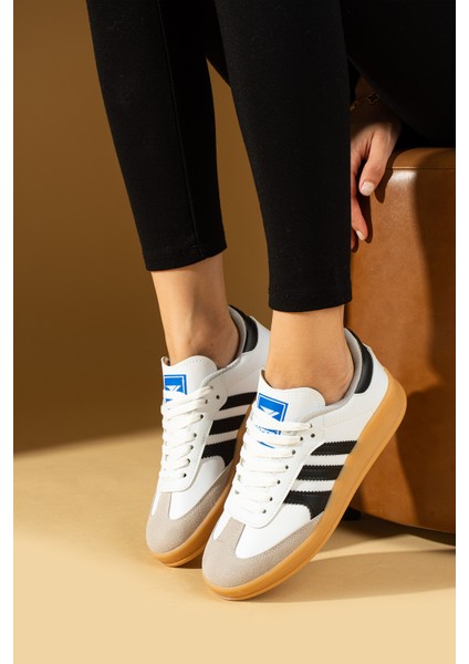Şerit Detaylı Kaymaz Taban Bağcıklı Kadın Sneakers 001-030-24ÇT fiyatları